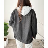 フード付きデニムライクジャケット レディース カジュアル | Amulet | 詳細画像22 