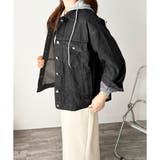 フード付きデニムライクジャケット レディース カジュアル | Amulet | 詳細画像23 