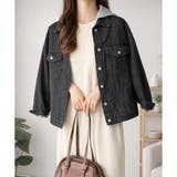 フード付きデニムライクジャケット レディース カジュアル | Amulet | 詳細画像4 