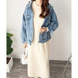 フード付きデニムライクジャケット レディース カジュアル | Amulet | 詳細画像9 