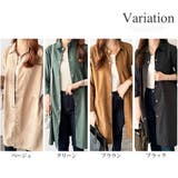 ロング丈ライトシャツアウター レディース カジュアル | Amulet | 詳細画像5 