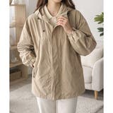 ベージュ | フード付きマウンテンパーカー レディース カジュアル | Amulet