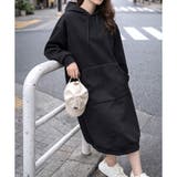 裏起毛フード付きロングワンピース レディース カジュアル | Amulet | 詳細画像7