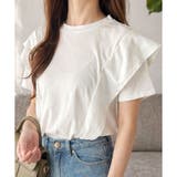 ラッフルフリルスリーブTシャツ レディース 半袖 | Amulet | 詳細画像6