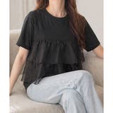 シアーフリルドッキングTシャツ レディース 半袖 | Amulet | 詳細画像16