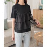 シアーフリルドッキングTシャツ レディース 半袖 | Amulet | 詳細画像2