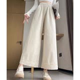 裾レースワイドパンツ レディース ロング | Amulet | 詳細画像11