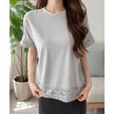 レーススリーブリラックスTシャツ レディース カジュアル | Amulet | 詳細画像19 