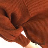ボトルネックリブニットプルオーバー 秋 冬 きれいめ 長袖 レディース | Amulet | 詳細画像17 