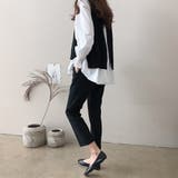 ニットベスト付きブラウス オフィス シンプル シャツ 秋 冬 レディース | Amulet | 詳細画像16 