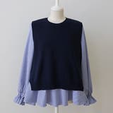 ニットベスト付きブラウス オフィス シンプル シャツ 秋 冬 レディース | Amulet | 詳細画像23 