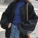 ブラック | オフショルダーアウター カジュアル シンプル レディース 秋 冬 | Amulet