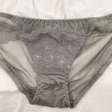 下着 くすみカラーホワイトステッチフラワー刺繍ノンワイヤーブラ&ショーツセット | marcydorn | 詳細画像10