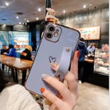 ブルーグレー | スマホケース ノーマルカラーセンターハートサイドバンド付きiPhoneケース | marcydorn