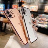 スマホケース ノーマルカラーセンターハートサイドバンド付きiPhoneケース | marcydorn | 詳細画像4
