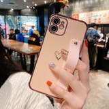 ピンク | スマホケース ノーマルカラーセンターハートサイドバンド付きiPhoneケース | marcydorn