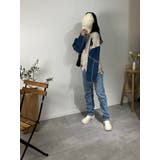 デニム切り替えニット セーター ダメージ加工 トップス | marcydorn | 詳細画像15