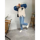 デニム切り替えニット セーター ダメージ加工 トップス | marcydorn | 詳細画像20