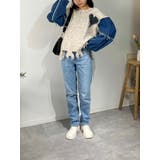 デニム切り替えニット セーター ダメージ加工 トップス | marcydorn | 詳細画像6