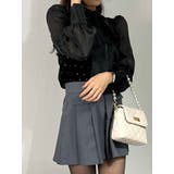 ベロアライクシアービジューブラウス シャツ リボン | marcydorn | 詳細画像2