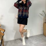 チェックカーディガン ラウンドネック アルパカウール ニットセーター | marcydorn | 詳細画像1 