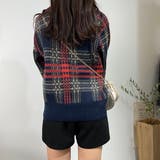 チェックカーディガン ラウンドネック アルパカウール ニットセーター | marcydorn | 詳細画像16 