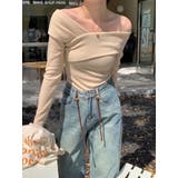ホワイトベージュ | オフショルクロスリブニット | marcydorn