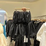 ブラック | シフォンオフショルブラウス | marcydorn