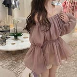 ピンクブラウン | シフォンオフショルブラウス | marcydorn