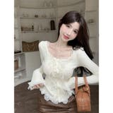 レースフリルホワイトトップス | marcydorn | 詳細画像2 