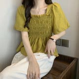パフスリーブギャザートップス | marcydorn | 詳細画像3