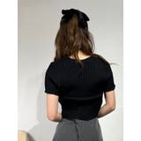 ラインデザイン半袖カーディガン | marcydorn | 詳細画像18