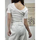 バックオープン×ストラップデザイン Tシャツ | marcydorn | 詳細画像3