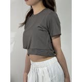 クロップド丈アシンメトリーTシャツ | marcydorn | 詳細画像9 