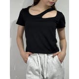 アシンメトリースリット クロップドTシャツ | marcydorn | 詳細画像22