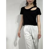 アシンメトリースリット クロップドTシャツ | marcydorn | 詳細画像26