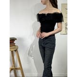 チュールフリルオフショルトップス レディース | marcydorn | 詳細画像13 