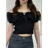 チュールフリルオフショルトップス レディース | marcydorn | 詳細画像7 