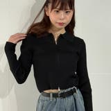 スリムジップアップ ニットカーディガン ショートトップス | marcydorn | 詳細画像16