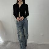 スリムジップアップ ニットカーディガン ショートトップス | marcydorn | 詳細画像26