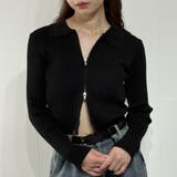 スリムジップアップ ニットカーディガン ショートトップス | marcydorn | 詳細画像28