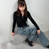 スリムジップアップ ニットカーディガン ショートトップス | marcydorn | 詳細画像31