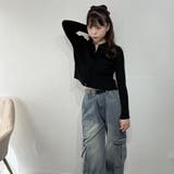 スリムジップアップ ニットカーディガン ショートトップス | marcydorn | 詳細画像5