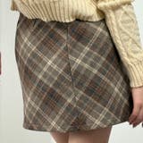 韓国風クラシックチェック柄ハイウエスト台形スカート ミニスカート | marcydorn | 詳細画像36 
