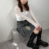 ハイウエストデニム×プリーツ風フレアミニスカート デニムスカート | marcydorn | 詳細画像21