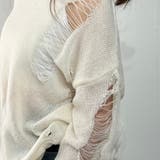 ダメージルック×ルーズフィットセーター ニット | marcydorn | 詳細画像24