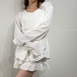 ナチュラルコットンシャツ×ふんわりフリルショートパンツ セットアップ ブラウス | marcydorn | 詳細画像11