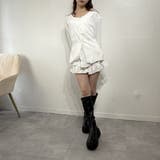 ナチュラルコットンシャツ×ふんわりフリルショートパンツ セットアップ ブラウス | marcydorn | 詳細画像2