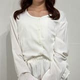 ナチュラルコットンシャツ×ふんわりフリルショートパンツ セットアップ ブラウス | marcydorn | 詳細画像27