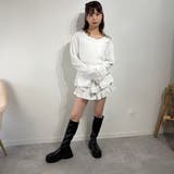 ナチュラルコットンシャツ×ふんわりフリルショートパンツ セットアップ ブラウス | marcydorn | 詳細画像4